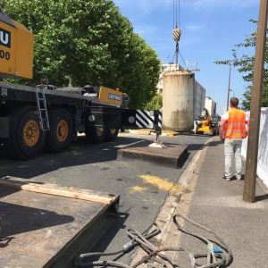 Levage et déplacement d'une cuve 59