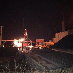 Travaux de nuit pour réparation d'une passerelle 34